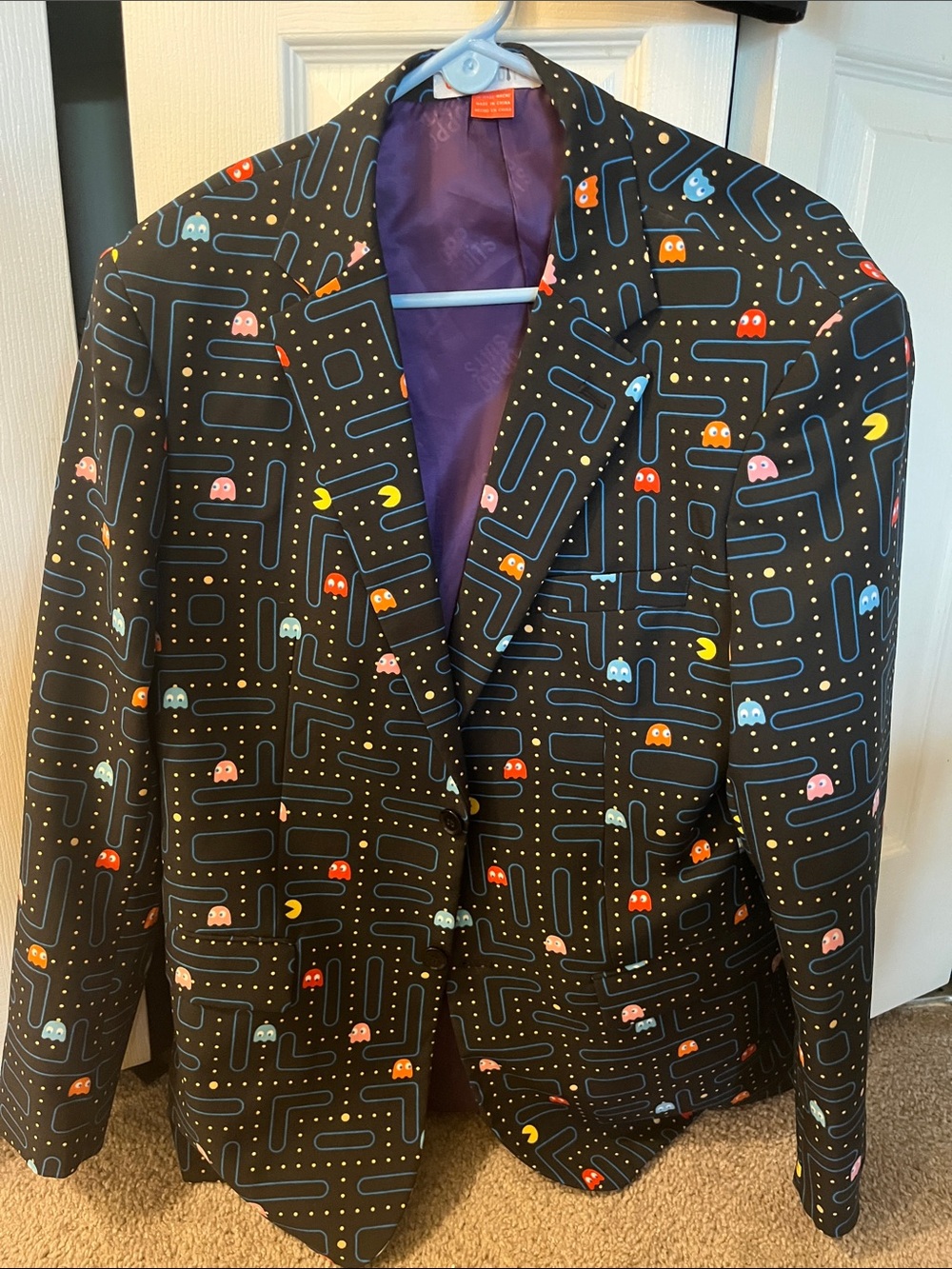 Retro Pac-Man Game Print Blazer and Matching Pants